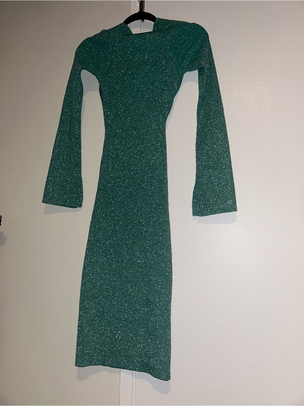 L'AGENCE Boa Teal Twist Front Cutout Knit Midi Dress NWT - XSmall - Picture 10 of 10